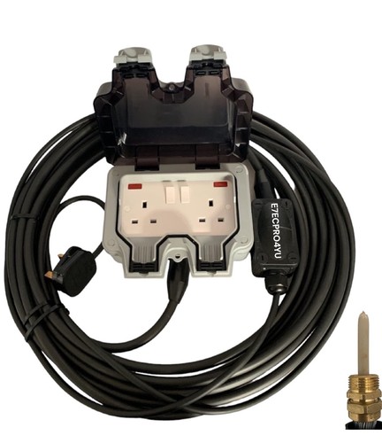 Outdoor double plug - double, socket